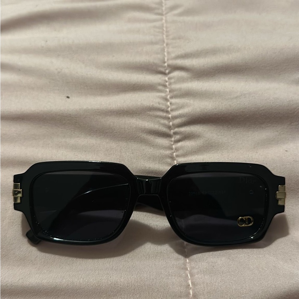Dior Black Sunglasses with Gold Accents